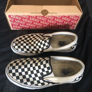 Checkerboard slip-on Vans